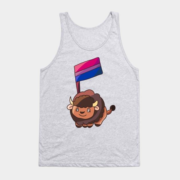 Bisexual Pride Flag Bison Tank Top by nonbeenarydesigns